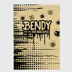 Скетчбук с принтом BENDY AND THE INK MACHINE. в Петрозаводске, 100% бумага
 | 48 листов, плотность листов — 100 г/м2, плотность картонной обложки — 250 г/м2. Листы скреплены сверху удобной пружинной спиралью | bendy | bendy and the ink machine | бенди | бенди и чернильная машина | большие чудеса | взлёты и падения | движущиеся картинки | последняя бобина | старая песня