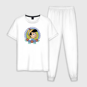 Мужская пижама хлопок с принтом Pinocchio в Петрозаводске, 100% хлопок | брюки и футболка прямого кроя, без карманов, на брюках мягкая резинка на поясе и по низу штанин
 | disney | pinocchio | vdkimel | дисней | пиноккио