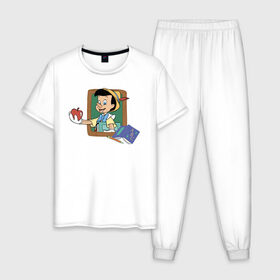 Мужская пижама хлопок с принтом Pinocchio в Петрозаводске, 100% хлопок | брюки и футболка прямого кроя, без карманов, на брюках мягкая резинка на поясе и по низу штанин
 | disney | pinocchio | vdkimel | дисней | пиноккио