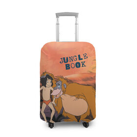 Чехол для чемодана 3D с принтом Mowgli в Петрозаводске, 86% полиэфир, 14% спандекс | двустороннее нанесение принта, прорези для ручек и колес | akela | bagheera | baloo | disney | jungle book | kaa | mowgli | raksha | shere khan | vdgerir | акела | багира | балу | дисней | каа | маугли | шерхан