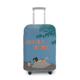 Чехол для чемодана 3D с принтом Mowgli & Baloo в Петрозаводске, 86% полиэфир, 14% спандекс | двустороннее нанесение принта, прорези для ручек и колес | akela | bagheera | baloo | disney | jungle book | kaa | mowgli | raksha | shere khan | vdgerir | акела | багира | балу | дисней | каа | маугли | шерхан