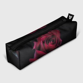 Пенал 3D с принтом роза в Петрозаводске, 100% полиэстер | плотная ткань, застежка на молнии | Тематика изображения на принте: гибридная роза | красная роза | роза | чайная роза | черная роза