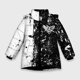 Зимняя куртка для девочек 3D с принтом Velial Squad в Петрозаводске, ткань верха — 100% полиэстер; подклад — 100% полиэстер, утеплитель — 100% полиэстер. | длина ниже бедра, удлиненная спинка, воротник стойка и отстегивающийся капюшон. Есть боковые карманы с листочкой на кнопках, утяжки по низу изделия и внутренний карман на молнии. 

Предусмотрены светоотражающий принт на спинке, радужный светоотражающий элемент на пуллере молнии и на резинке для утяжки. | music | rap | russian rap | velial squad | балаклава | белый | велиал сквад | известные личности | музыка | музыканты | певцы | российский музыкальный коллектив | русский рэп | рэп | хип хоп | хорроркор группа | чёрный