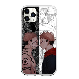 Чехол для iPhone 11 Pro Max матовый с принтом Jujutsu Kaisen Сукуна х Юдзи в Петрозаводске, Силикон |  | anime | black | cursed spirit | demon | evil | good | itadori yuji | magic battle | shaman | sukuna | white | ying yang | аниме | белое | годжо сатору | демон | добро | зло | инь ян | итадори юдзи | кугисаки | магическая битва | проклятый дух | рёмен суку