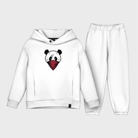 Детский костюм хлопок Oversize с принтом Панда со шрамом в Петрозаводске,  |  | злая панда | панда | панда бандана | панда бандит | панда в бандана | панда со шрамом | панда шрам