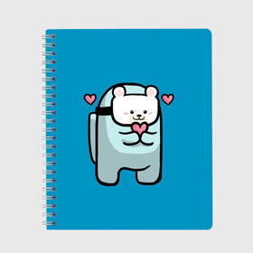 Тетрадь с принтом Nyan Cat (Among Us) в Петрозаводске, 100% бумага | 48 листов, плотность листов — 60 г/м2, плотность картонной обложки — 250 г/м2. Листы скреплены сбоку удобной пружинной спиралью. Уголки страниц и обложки скругленные. Цвет линий — светло-серый
 | among | among us | cat | cats | crewmate | game | impistor | nyan | space | us | vote | выживший | игра | космос | кот | котейка | котэ | кошка | кэт | невиновный | нян | предатель | самозванец | сердечки | сердечко | сердца | сердце