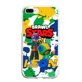 Чехол для iPhone 7Plus/8 Plus матовый с принтом BRAWL STARS LEON. в Петрозаводске, Силикон | Область печати: задняя сторона чехла, без боковых панелей | 8 bit | brawl stars | colette | crow | gale | leon | max | mecha | mecha crow | mr.p | sally leon | shark | tara | virus 8 bit | werewolf leon | акула | берли | бравл старс | ворон | коллет | макс | оборотень