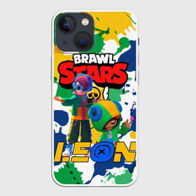 Чехол для iPhone 13 mini с принтом BRAWL STARS LEON. в Петрозаводске,  |  | 8 bit | brawl stars | colette | crow | gale | leon | max | mecha | mecha crow | mr.p | sally leon | shark | tara | virus 8 bit | werewolf leon | акула | берли | бравл старс | ворон | коллет | макс | оборотень