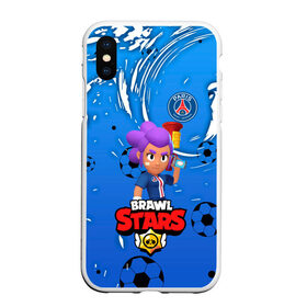 Чехол для iPhone XS Max матовый с принтом BRAWL STARS SHELLY \ PSG. в Петрозаводске, Силикон | Область печати: задняя сторона чехла, без боковых панелей | Тематика изображения на принте: 8 bit | amber | brawl stars | crow | gale | leon | max | mecha | mecha crow | mr.p | psg | sally leon | shark | shelly | tara | virus 8 bit | werewolf leon | акула | амбер | берли | бравл старс | ворон | макс | оборотень | псж | шелли