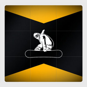 Магнитный плакат 3Х3 с принтом Сноубордист в Петрозаводске, Полимерный материал с магнитным слоем | 9 деталей размером 9*9 см | snowboard | snowboarding | горные лыжи | прыжок | сноуборд | сноубординг | сноубордист | экстрим