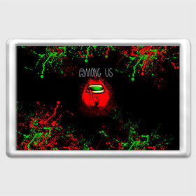 Магнит 45*70 с принтом Among Us в Петрозаводске, Пластик | Размер: 78*52 мм; Размер печати: 70*45 | Тематика изображения на принте: among us | impostor | space mafia | sus.puffballs united | амонг ас | игра | инопланетяне | инопланетянин | маска | новогодний among us | новый год | среди нас | эмонг ас