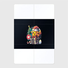 Магнитный плакат 2Х3 с принтом Новогодний пикачу в подарке в Петрозаводске, Полимерный материал с магнитным слоем | 6 деталей размером 9*9 см | 