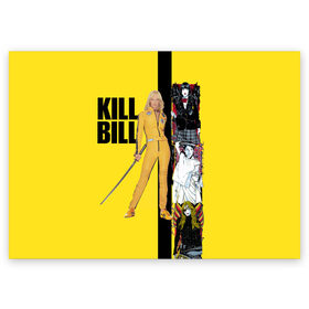 Поздравительная открытка с принтом Убить Билла в Петрозаводске, 100% бумага | плотность бумаги 280 г/м2, матовая, на обратной стороне линовка и место для марки
 | боевик | квентин тарантино | преступление | триллер | фильм