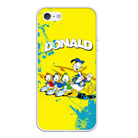 Чехол для iPhone 5/5S матовый с принтом Donald duck(Рыбалка) в Петрозаводске, Силикон | Область печати: задняя сторона чехла, без боковых панелей | Тематика изображения на принте: donald duck | walt disney | герой | мультфильмов | рыбалка | селезень | студии