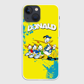 Чехол для iPhone 13 mini с принтом Donald duck(Рыбалка) в Петрозаводске,  |  | donald duck | walt disney | герой | мультфильмов | рыбалка | селезень | студии