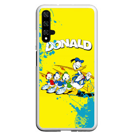 Чехол для Honor 20 с принтом Donald duck(Рыбалка) в Петрозаводске, Силикон | Область печати: задняя сторона чехла, без боковых панелей | Тематика изображения на принте: donald duck | walt disney | герой | мультфильмов | рыбалка | селезень | студии