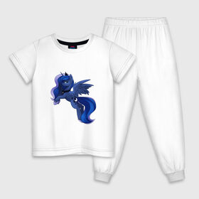 Детская пижама хлопок с принтом Принцесса Луна в Петрозаводске, 100% хлопок |  брюки и футболка прямого кроя, без карманов, на брюках мягкая резинка на поясе и по низу штанин
 | Тематика изображения на принте: арт | луна | рисунок | сон
