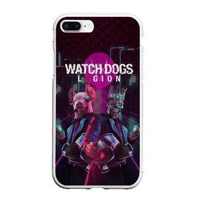 Чехол для iPhone 7Plus/8 Plus матовый с принтом Watch Dogs: Legion в Петрозаводске, Силикон | Область печати: задняя сторона чехла, без боковых панелей | будущее | киберпанк | маски | череп