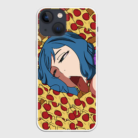 Чехол для iPhone 13 mini с принтом АХЕГАО ПИЦЦА в Петрозаводске,  |  | ahegao | anime | pizza | аниме | ахегао | пицца
