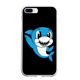 Чехол для iPhone 7Plus/8 Plus матовый с принтом Baby Shark в Петрозаводске, Силикон | Область печати: задняя сторона чехла, без боковых панелей | 
