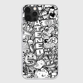 Чехол для iPhone 12 Pro Max с принтом Doodle граффити в Петрозаводске, Силикон |  | doodle | graffiti | граффити | дудл | чб