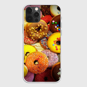 Чехол для iPhone 12 Pro Max с принтом Сладкие пончики в Петрозаводске, Силикон |  | еда | пончики | сладости | цветной | яркий
