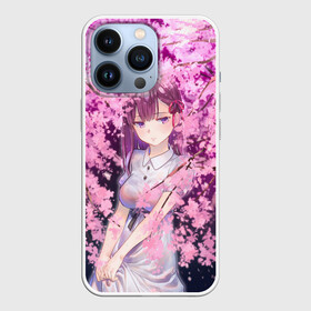 Чехол для iPhone 13 Pro с принтом SAKURA в Петрозаводске,  |  | anime | girl | love | весна | девочка | девушка | дерево | любовь | милашка | милая | сакура | цветы