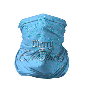Бандана-труба 3D с принтом Счастливого рождества в Петрозаводске, 100% полиэстер, ткань с особыми свойствами — Activecool | плотность 150‒180 г/м2; хорошо тянется, но сохраняет форму | праздники | рождественское настроение | рождество | снег. | снежинки | счастливого рождества