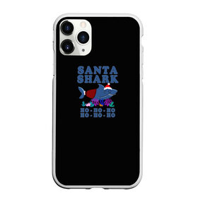 Чехол для iPhone 11 Pro Max матовый с принтом Santa shark в Петрозаводске, Силикон |  | 