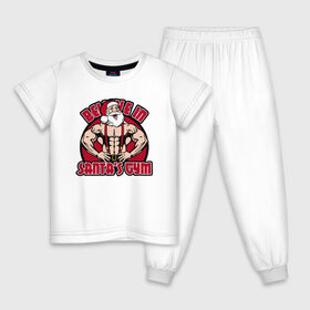 Детская пижама хлопок с принтом Dab santa в Петрозаводске, 100% хлопок |  брюки и футболка прямого кроя, без карманов, на брюках мягкая резинка на поясе и по низу штанин
 | 
