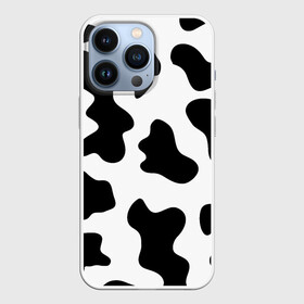 Чехол для iPhone 13 Pro с принтом Му му в Петрозаводске,  |  | абстракция | бык | кожа коровы | корова | му му | пятна | черно белое | черно белые пятна
