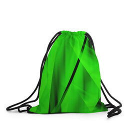 Рюкзак-мешок 3D с принтом Зеленый неон в Петрозаводске, 100% полиэстер | плотность ткани — 200 г/м2, размер — 35 х 45 см; лямки — толстые шнурки, застежка на шнуровке, без карманов и подкладки | зелегь | зеленая абстракция | зеленка | зеленые линии | зеленые полосы | зеленый | зеленый неон | неон
