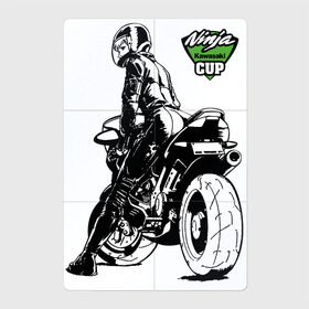 Магнитный плакат 2Х3 с принтом Kawasaki Ninja Cup в Петрозаводске, Полимерный материал с магнитным слоем | 6 деталей размером 9*9 см | Тематика изображения на принте: cup | engine | girl | helmet | motorcycle | power | двигатель | девушка | кубок | мотоцикл | мощь | шлем