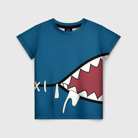 Детская футболка 3D с принтом Акула gawr gura в Петрозаводске, 100% гипоаллергенный полиэфир | прямой крой, круглый вырез горловины, длина до линии бедер, чуть спущенное плечо, ткань немного тянется | Тематика изображения на принте: baby shark | gawr gura | акула | акуленок | акулы | с акулами | с акулой | челюсти