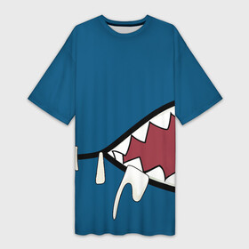 Платье-футболка 3D с принтом Гавр Гура   Gawr Gura костюм акулы в Петрозаводске,  |  | Тематика изображения на принте: baby shark | gawr gura | акула | акуленок | акулы | с акулами | с акулой | челюсти