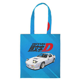 Шоппер 3D с принтом INITIAL D. в Петрозаводске, 100% полиэстер | Плотность: 200 г/м2; Размер: 34×35 см; Высота лямок: 30 см | initial d | аниме | гонки | инициал ди | король дрифта | уличные гонки | фильм