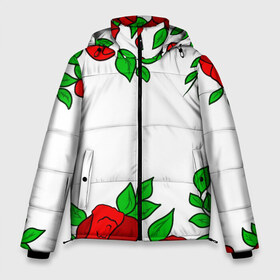 Мужская зимняя куртка 3D с принтом Scarlet Roses в Петрозаводске, верх — 100% полиэстер; подкладка — 100% полиэстер; утеплитель — 100% полиэстер | длина ниже бедра, свободный силуэт Оверсайз. Есть воротник-стойка, отстегивающийся капюшон и ветрозащитная планка. 

Боковые карманы с листочкой на кнопках и внутренний карман на молнии. | fashion flowers | fashion girl | love | букет | бутоны | жена | красные цветы | лепестки | летние | лето | листья | лучшая | люблю | мама | подарок | природа | растения | розочка | розы | сюрприз | узор | цветок | цветочки