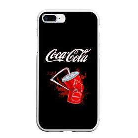Чехол для iPhone 7Plus/8 Plus матовый с принтом Coca Cola в Петрозаводске, Силикон | Область печати: задняя сторона чехла, без боковых панелей | coca cola | газировка | кола | лето | лимонад | свежесть | стакан
