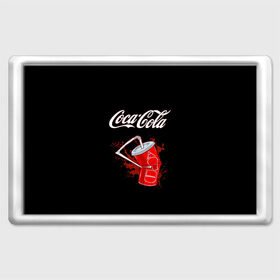 Магнит 45*70 с принтом Coca Cola в Петрозаводске, Пластик | Размер: 78*52 мм; Размер печати: 70*45 | Тематика изображения на принте: coca cola | газировка | кола | лето | лимонад | свежесть | стакан