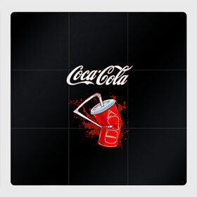 Магнитный плакат 3Х3 с принтом Coca Cola в Петрозаводске, Полимерный материал с магнитным слоем | 9 деталей размером 9*9 см | Тематика изображения на принте: coca cola | газировка | кола | лето | лимонад | свежесть | стакан
