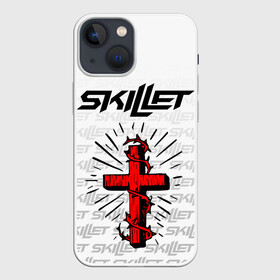 Чехол для iPhone 13 mini с принтом SKILLET в Петрозаводске,  |  | skillet | skillet 2020 | skillet hero | skillet monster | skillet rose | группа skillet | скелет
