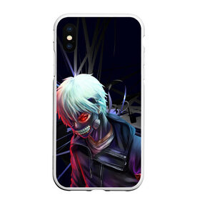 Чехол для iPhone XS Max матовый с принтом Токийский Гуль в Петрозаводске, Силикон | Область печати: задняя сторона чехла, без боковых панелей | anime | render | tokyo ghoul | аниме | кен канеки | маска | токийский гуль | человек в маске