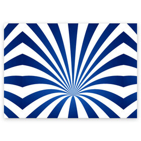 Поздравительная открытка с принтом Оптическая иллюзия в Петрозаводске, 100% бумага | плотность бумаги 280 г/м2, матовая, на обратной стороне линовка и место для марки
 | глубина | иллюзия | линии | оптическая иллюзия | полосы | синие линии | синие полосы | синий
