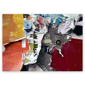 Поздравительная открытка с принтом Street art в Петрозаводске, 100% бумага | плотность бумаги 280 г/м2, матовая, на обратной стороне линовка и место для марки
 | Тематика изображения на принте: art | color | paint | paper | street | vanguard | wall | авангард | бумага | искусство | краска | стена | улица | цвет