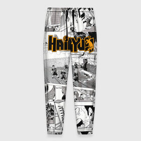 Мужские брюки 3D с принтом Haikyu в Петрозаводске, 100% полиэстер | манжеты по низу, эластичный пояс регулируется шнурком, по бокам два кармана без застежек, внутренняя часть кармана из мелкой сетки | haikyu | аниме | волейбол | манга | спортивная | фурудатэ | харуити