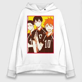 Женское худи Oversize хлопок с принтом Haikyuu Haikyu Haikuu в Петрозаводске, френч-терри — 70% хлопок, 30% полиэстер. Мягкий теплый начес внутри —100% хлопок | боковые карманы, эластичные манжеты и нижняя кромка, капюшон на магнитной кнопке | anime | fly high | haiku | haikuu | haikyu | haikyuu | hinata | karasuno | manga | shoe | аниме | волейбол | кагеяма | карасуно | манга | сее | хайку | хината