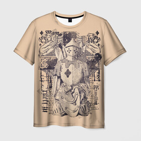 Мужская футболка 3D с принтом Доспехи война в Петрозаводске, 100% полиэфир | прямой крой, круглый вырез горловины, длина до линии бедер | доспехи | королевство. | ретро | рыцарские доспехи | рыцарь | средневековье