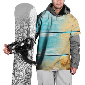 Накидка на куртку 3D с принтом ПИРС в Петрозаводске, 100% полиэстер |  | Тематика изображения на принте: доски | лето | море | песок | пирс | пляж | ракушки