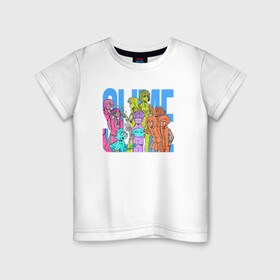 Детская футболка хлопок с принтом Slime в Петрозаводске, 100% хлопок | круглый вырез горловины, полуприлегающий силуэт, длина до линии бедер | rimuru | slime | римуру | слайм | шион