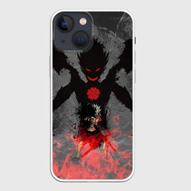 Чехол для iPhone 13 mini с принтом демон Либе в Петрозаводске,  |  | asta | black clover | акума | аста | демон | пятилистник | черный клевер